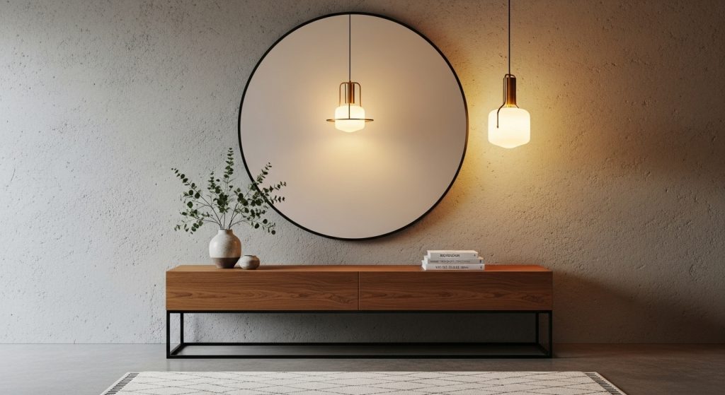 Entryway Makeover Ideas on a Budget: First Impression That Wow 4 : Bright and inviting entryway featuring a bench with hidden shoe storage, woven baskets, and wall hooks for coats.