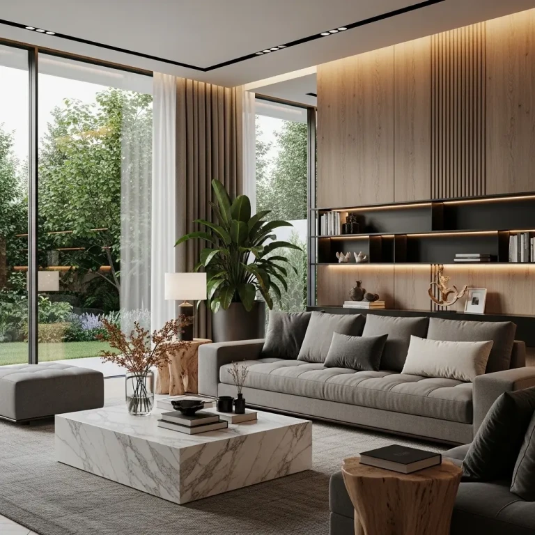 Dream Home Interiors concept for 2026 featuring a modern open-plan living space with smart technology, natural lighting, and minimalist luxury design.