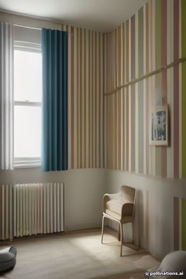12 Home Decor Trends Taking Over Pinterest in 2026 (And How to Actually Use Them) 4 Bold striped curtain panel against a plain neutral wall
