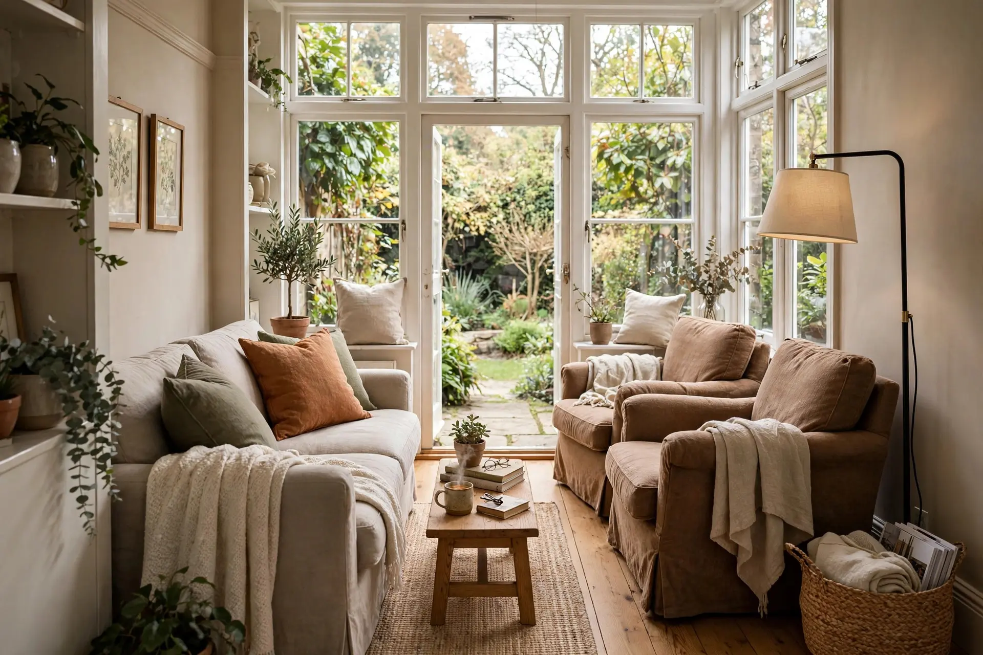 Narrow Living Room Layout Ideas That Fix the Corridor Feel 5 Narrow living room layout with seating turned across the short end near the window