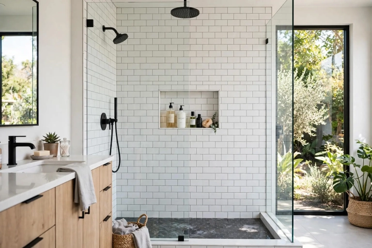 shower niche size featured