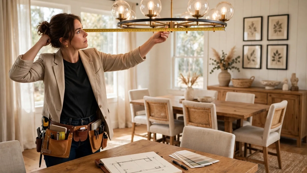 When the Standard Rule Bends — chandelier height over dining table