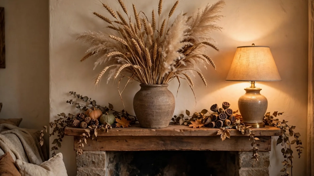 Fall Mantel Decor Ideas That Feel Warm, Never Cluttered 5 Fall Mantel Decor Ideas for Mixing Heights With Candlesticks and Vases — fall mantel decor ideas