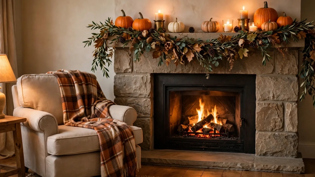 Fall Mantel Decor Ideas That Feel Warm, Never Cluttered 6 Dried Florals and Wheat Bring the Harvest In — fall mantel decor ideas