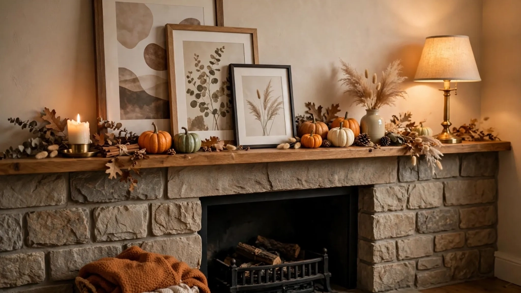 Fall Mantel Decor Ideas That Feel Warm, Never Cluttered 7 Pumpkins in Odd Numbers, Always — fall mantel decor ideas