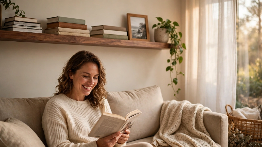 How High to Hang Floating Shelves, and the Reach-and-Display Rule That Saves Every Room 2 See how high to hang floating shelves above a couch for balanced living room decor.