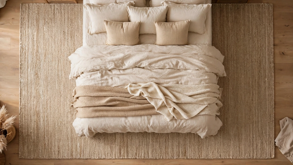 A complete visual guide to rug size for king bed