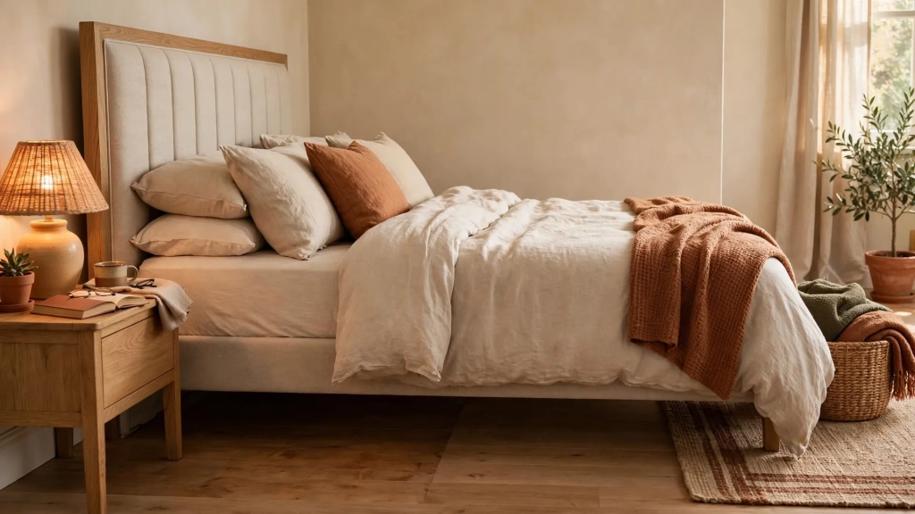 Color and Pattern That Flatter a King Bed — rug size for king bed