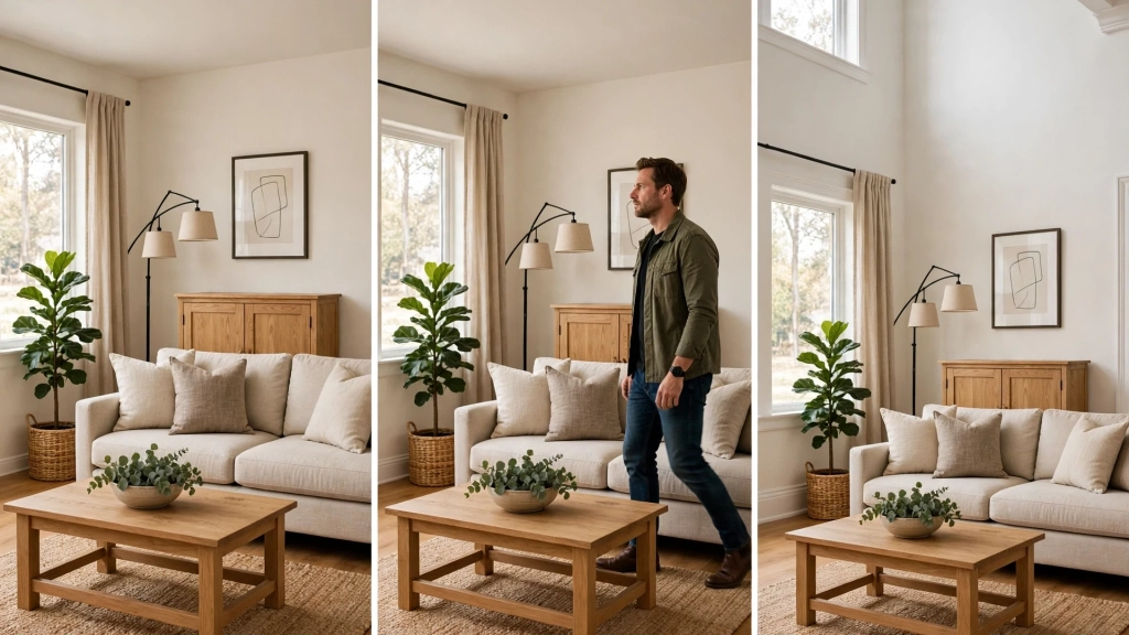 Standard Baseboard Height: The 3-1/4-Inch Rule That Makes Rooms Look Taller 9 Three rooms showing how the standard baseboard height compares between 3-1/4, 5-1/4, and 7 inch trim.