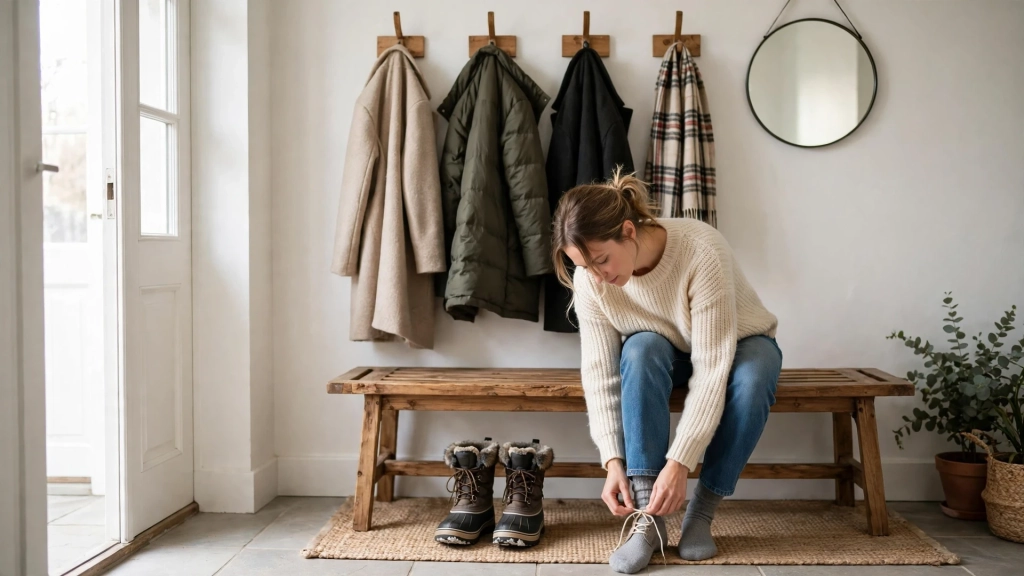 Entryway Benches: The First Seat of the Day — standard bench height
