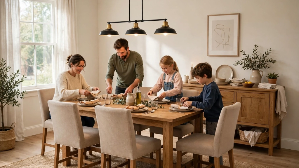 How Much Space Does Each Person Need at the Table? — standard dining room size