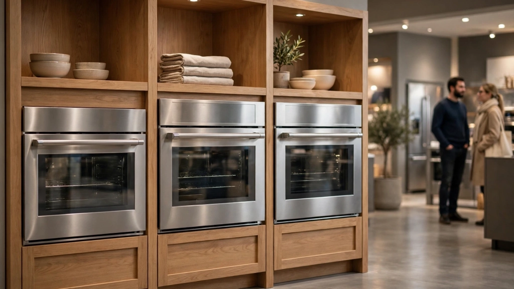 Standard Wall Oven Size: The Cutout Rule That Saves Your Kitchen Renovation 3 Wall ovens in 24, 27, and 30 inch widths on display, the common options for the standard wall oven size.