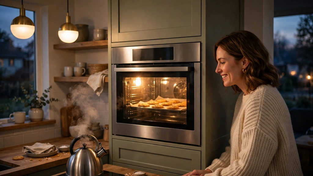 Standard Wall Oven Size: The Cutout Rule That Saves Your Kitchen Renovation 10 Cookies baking in a perfectly fitted wall oven, the reward of getting the standard wall oven size right.