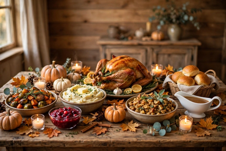 thanksgiving buffet table ideas 01