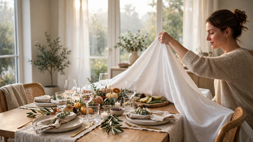 A Thanksgiving Dinner Table Setting Your Guests Will Photograph Before They Eat 10 Morning reveal of a fully set table, the finished thanksgiving dinner table setting