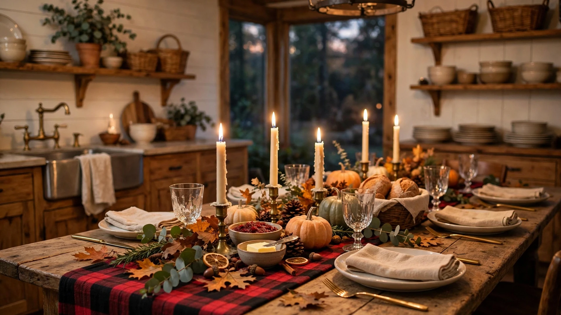 The Table Sets the Tone for Thanksgiving Kitchen Decor Ideas — thanksgiving kitchen decor ideas