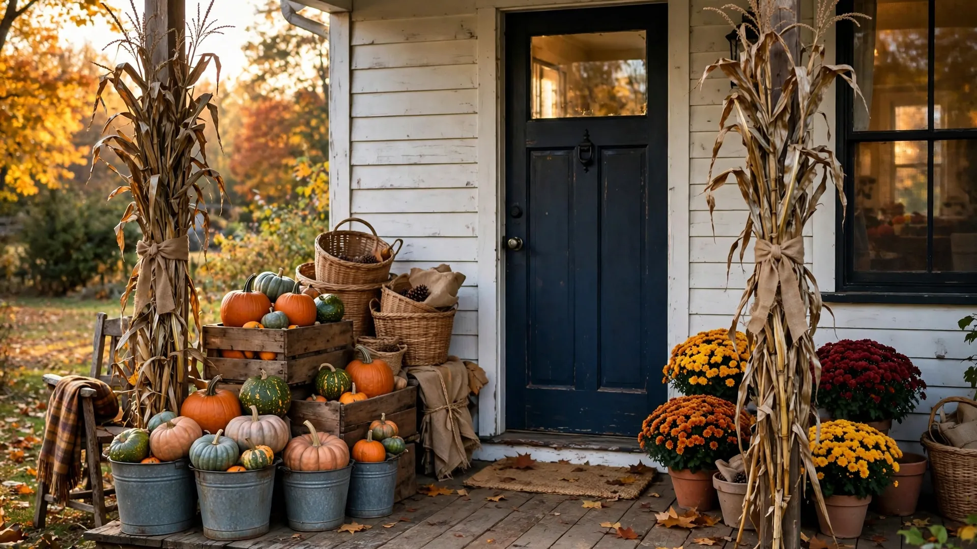 Thanksgiving Porch Decor Ideas: A Warm Welcome Before the Feast 9 Wreaths and Door Decor That Finish the Look — thanksgiving porch decor ideas