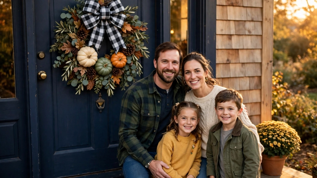 1. Classic Fall Leaves in Gold and Rust — thanksgiving wreath ideas
