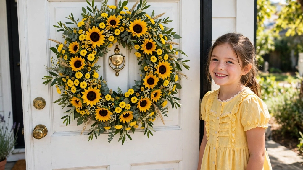 5. Wheat, Dried Grasses, and Golden Grain — thanksgiving wreath ideas